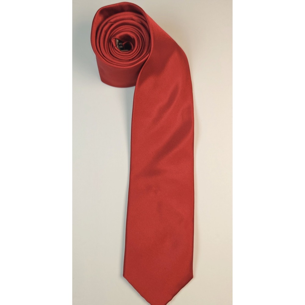Neiman Marcus‎ Red Hand Made 100% Silk Men's Neck Tie See Photos
